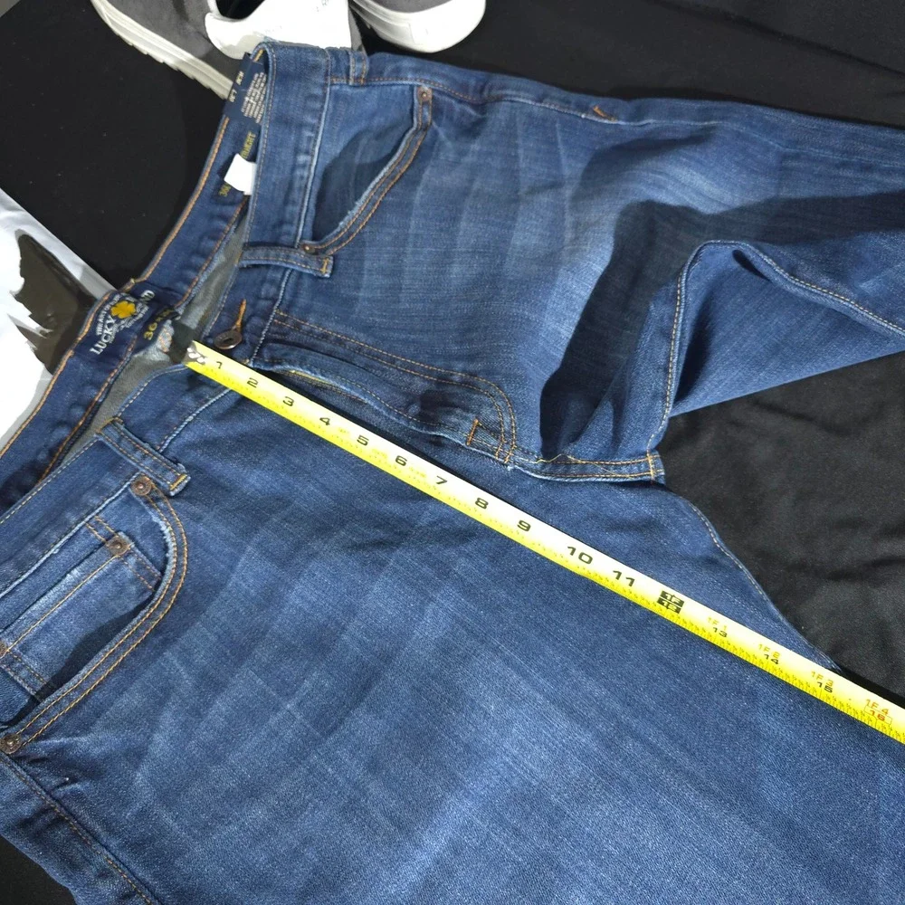 Lucky Brand 361 Vintage Straight Mens 36x30 Blue Denim Stretch Jeans Cowboy
